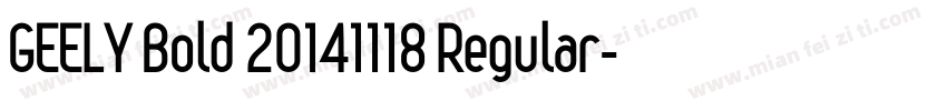 GEELY Bold 20141118 Regular字体转换